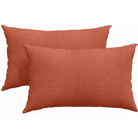 Coussins de canapé 2 pcs Rouge orange 50 x 30 cm