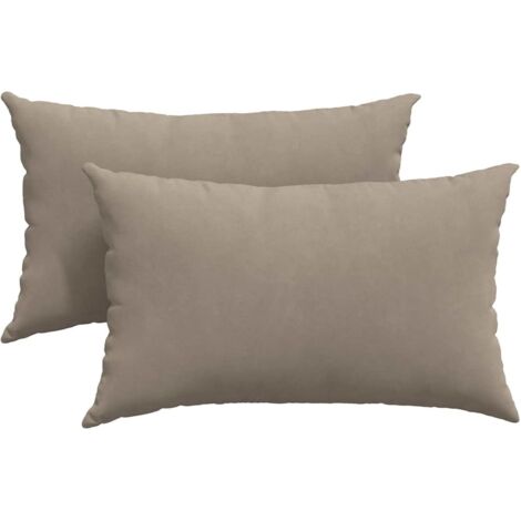 Coussins de canapé 2 pcs Taupe 50 x 30 cm tissu