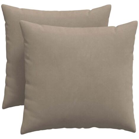 Coussins de canapé 2 pcs Taupe 50 x 50 cm tissu