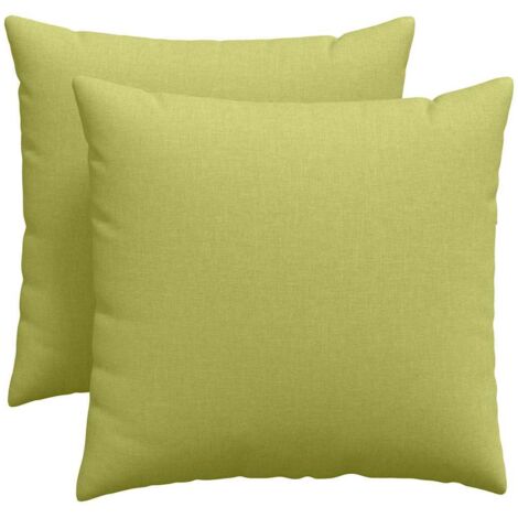 Coussins de canapé 2 pcs Vert clair 50 x 50 cm tissu