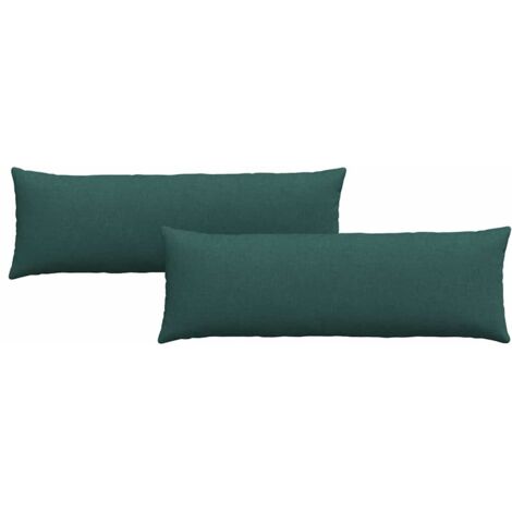 Coussins de canapé 2 pcs Vert foncé 120 x 40 cm tissu CFW74739