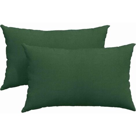 Coussins de canapé 2 pcs Vert foncé 50 x 30 cm
