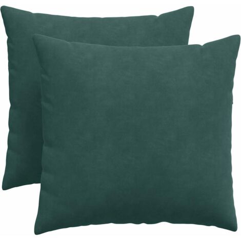 Coussins de canapé 2 pcs Vert foncé 50 x 50 cm