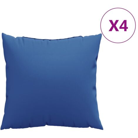 Coussins de canapé 4 pcs bleu royal 60x60 cm tissu