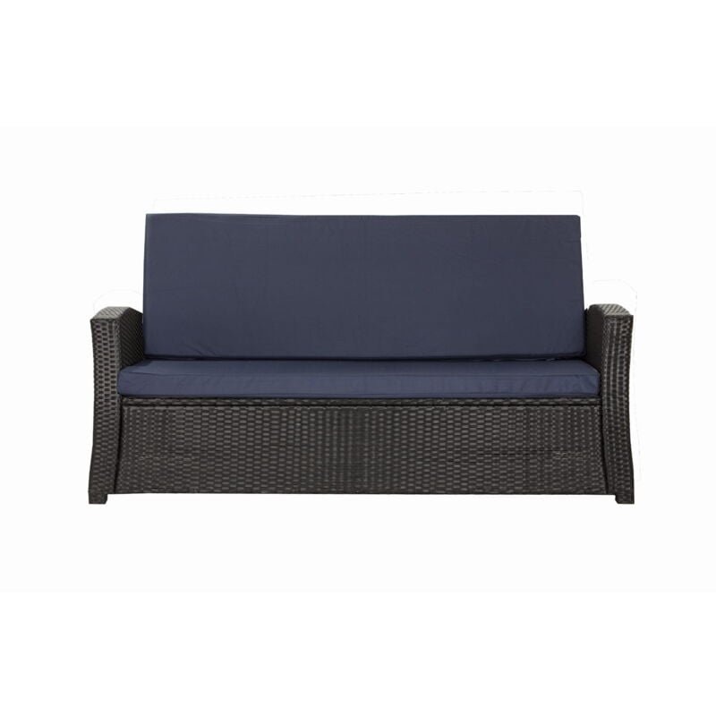 Setgarden - Coussins de canapé meubles de jardin en résine tressée Bleu, Coussins balançoire d'extérieur 130x50x50cm Coussin de banc extérieur -Slim