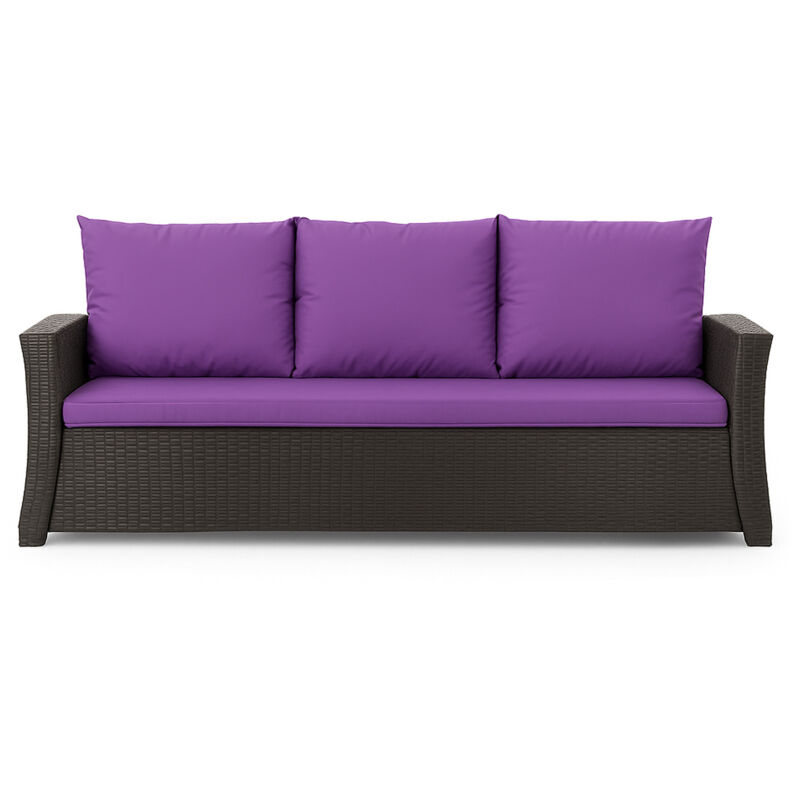 Coussins de canapé meubles de jardin en résine tressée Violet, Coussins balançoire d'extérieur 150x60x50cm Coussin de banc de jardin extérieur -Mix