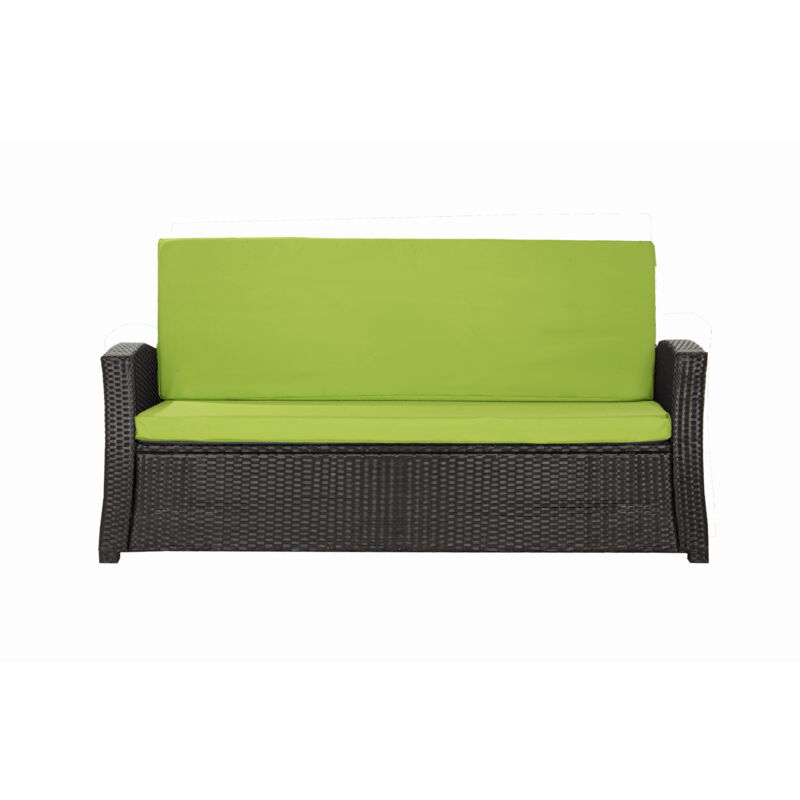 Setgarden - Coussins de canapé meubles de jardin en résine tressée Citron, Coussins balançoire d'extérieur 180x60x50cm Coussin de banc de jardin 3