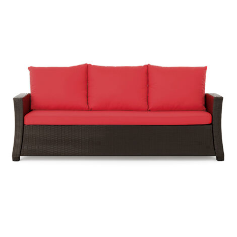 Coussins de canapé meubles de jardin en résine tressée Rouge, Coussins balançoire d'extérieur 140x60x50cm Coussin de banc de jardin extérieur -Mix