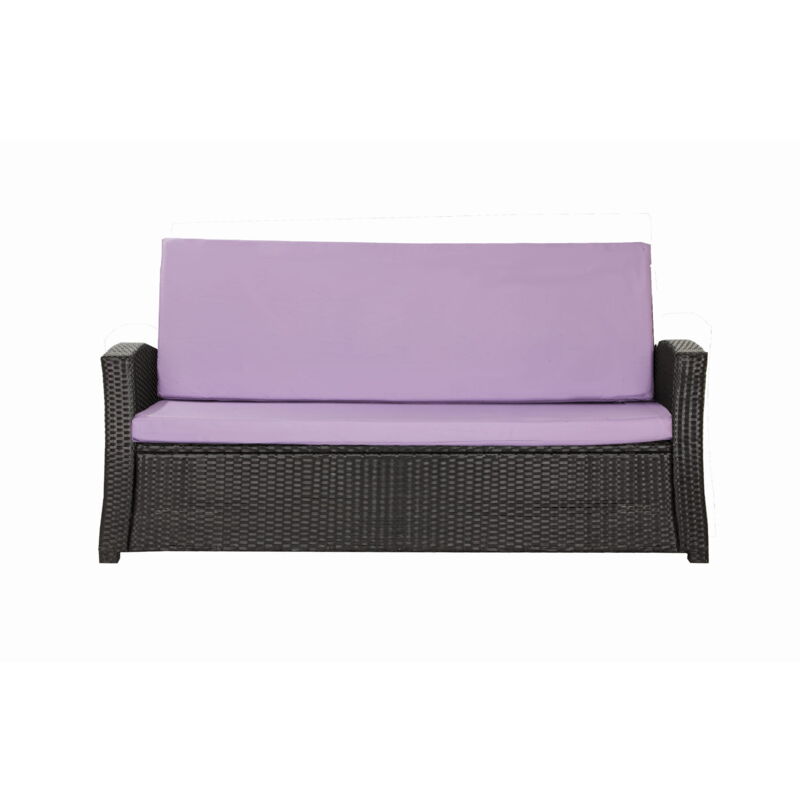 Coussins de canapé meubles de jardin en résine tressée Violet, Coussins balançoire d'extérieur 130x60x50cm Coussin de banc extérieur -Slim
