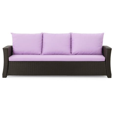 Coussins de canapé meubles de jardin en résine tressée Violet, Coussins balançoire d'extérieur 150x50x50cm Coussin de banc de jardin extérieur -Mix