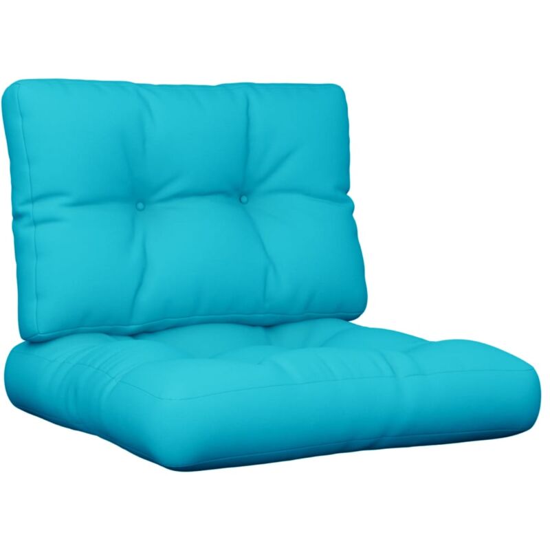 Vidaxl - Coussins de palette 2 pcs turquoise tissu