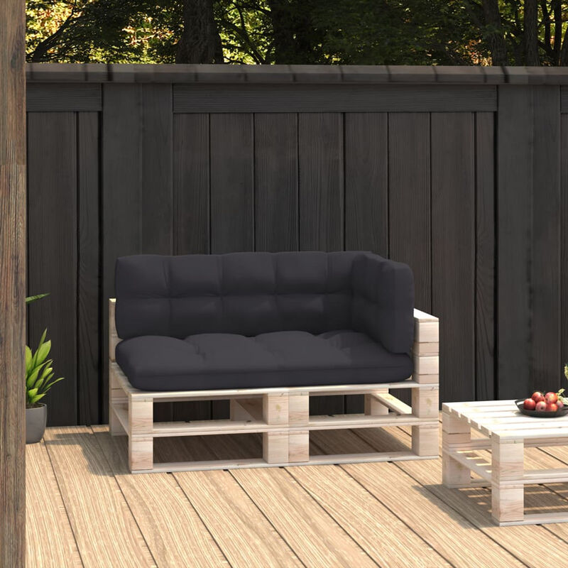 Coussins de canape palette 3 pcs Anthracite