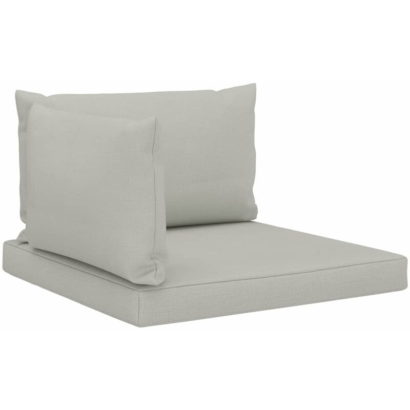 Coussins de canape palette 3 pcs Beige Tissu