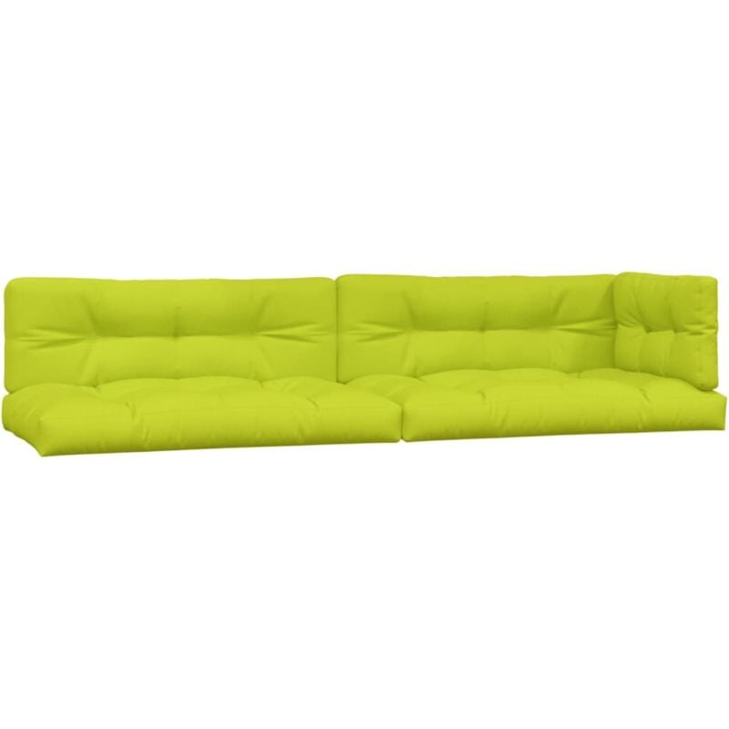Vidaxl - Coussins de palette lot de 5 vert vif tissu