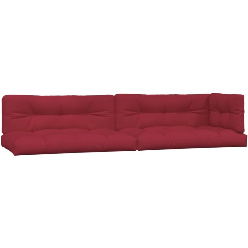 Coussins de canapé palette 5 pcs Rouge bordeaux