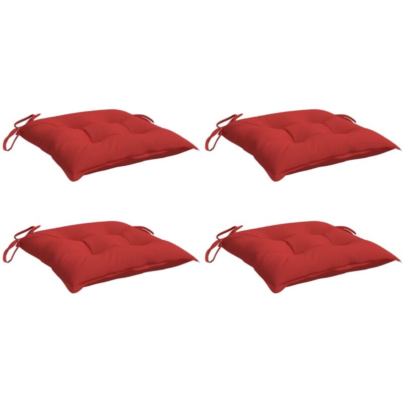Vidaxl - Coussins de palette lot de 4 rouge 50x50x7 cm tissu oxford