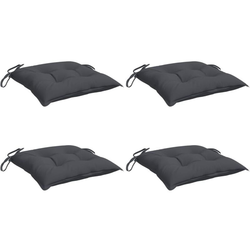 Vidaxl - Coussins de chaise lot de 4 anthracite 50x50x7 cm tissu oxford