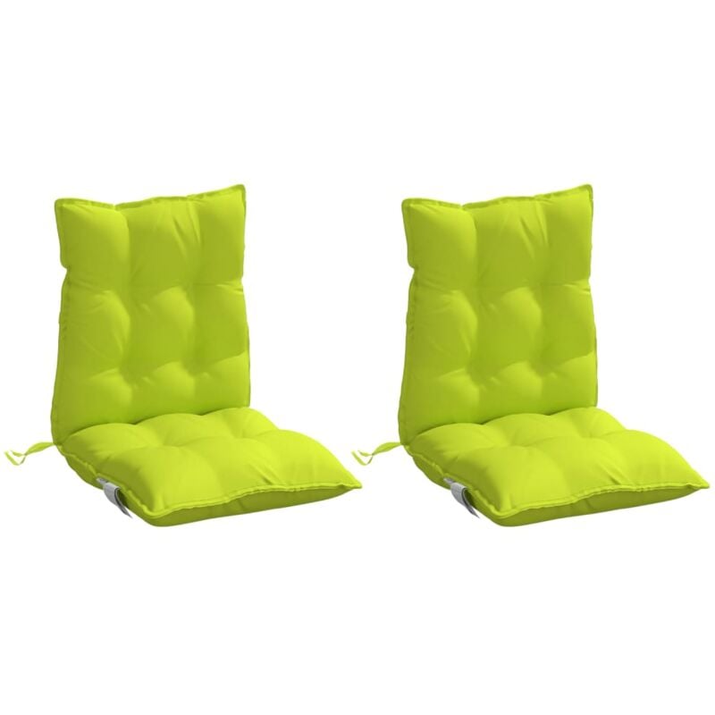 Vidaxl - Coussins de chaise à dossier bas lot de 2 vert vif