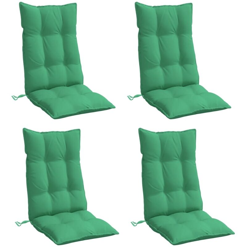 Vidaxl - Coussins de chaise à dossier haut lot de 4 vert tissu oxford