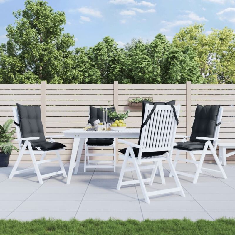 Vidaxl - Coussins de chaise à dossier haut lot de 4 anthracite