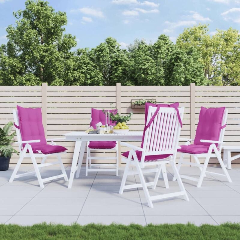 Vidaxl - Coussins de chaise à dossier haut lot de 4 rose tissu oxford