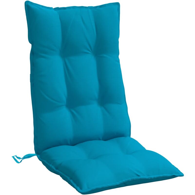 Coussins de chaise à dossier haut lot de 2 bleu clair vidaXL - Bleu