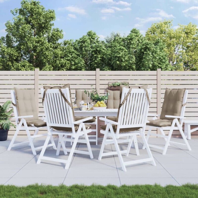 Vidaxl - Coussins de chaise à dossier haut lot de 6 taupe tissu oxford