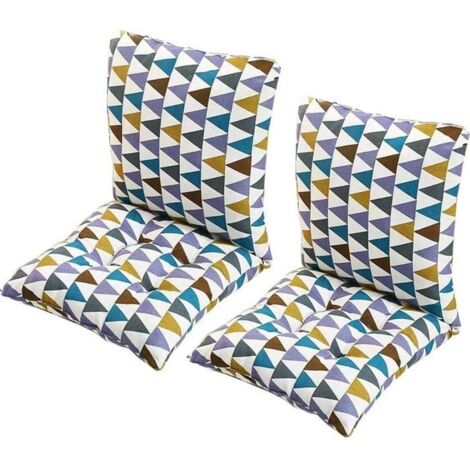 Coussins de Chaise avec Dossier - Lot de 2, 40x40cm, Assise Épaisse et Respirante, Idéal pour Confort, Multicolore.