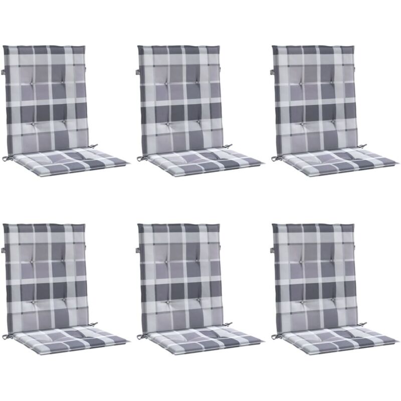 Vidaxl - Coussins de chaise de jardin à dossier bas lot de 6