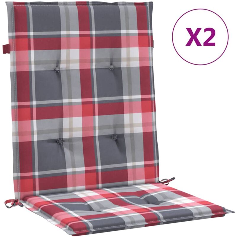 Vidaxl - Coussins de chaise de jardin à dossier bas lot de 2