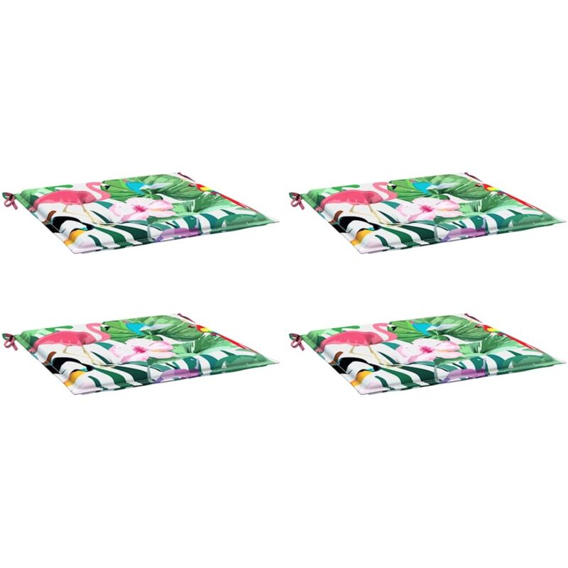 Coussins de chaise de jardin lot de 4 multicolore 40x40x4 cm vidaXL