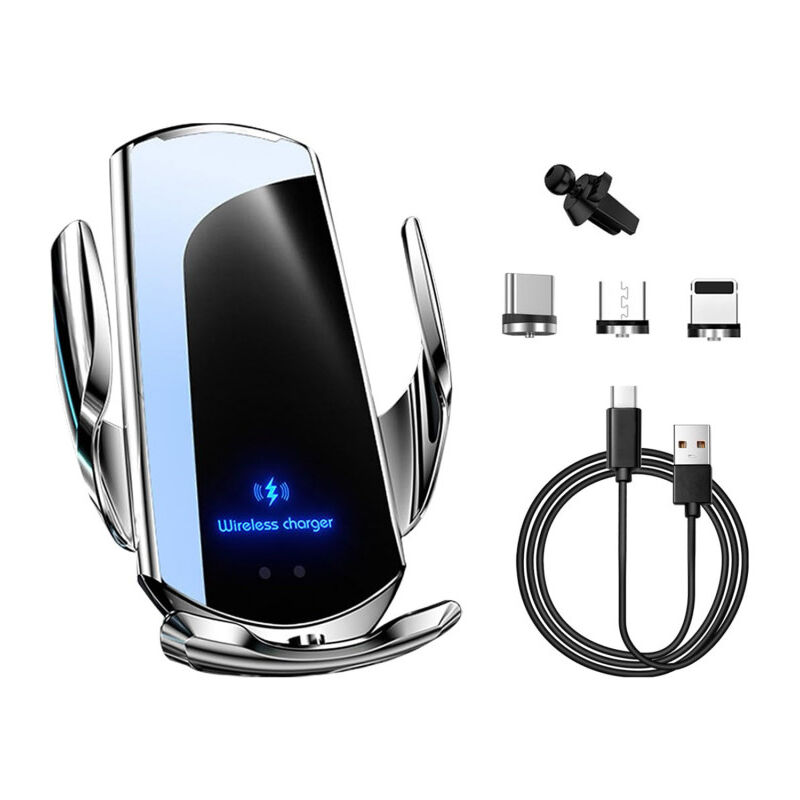 Chargeur magnétique sans fil pour voiture Q3, support de chargeur sans fil électrique pour voiture 15 W, adapté à la charge rapide de la plupart des