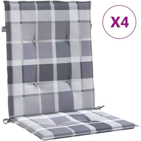 Coussins de chaise de jardin à dossier bas lot de 4