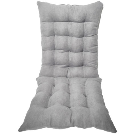Coussins de chaise de jardin épais avec attaches - Coussins de soutien du dossier bas pour chaises et fauteuils - Accessoires confortables pour sièges d'extérieur