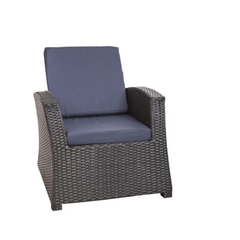 Coussins de chaise en résine tressée 56x52x7cm Lot de 4 coussins de chaise rotin, Coussin de fauteuil de jardin Bleu, Coussin dossier extérieur