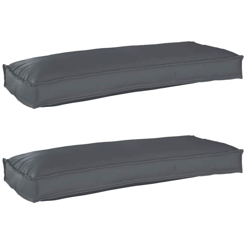 Coussins de palette pour banc 2 pcs Anthracite 100x40x8 cm en tissu Oxford Vidaxl