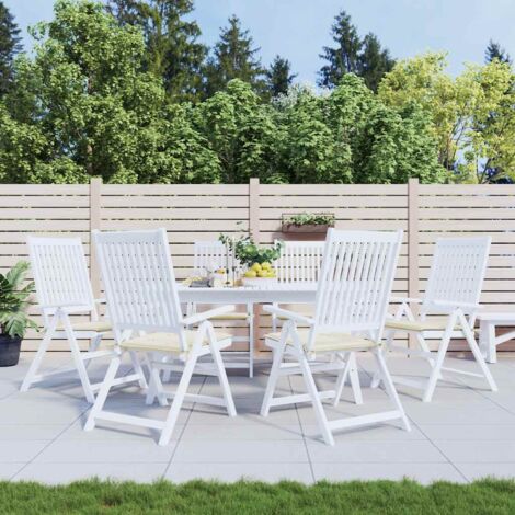 Coussins de chaise jardin-Coussins de chaise de terrasse-Coussins d'extérieur lot de 6 crème 40x40x4cm tissu oxford