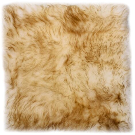 Coussins de chaise lot de 2 Mélange de marron Mouton véritable CFW60022