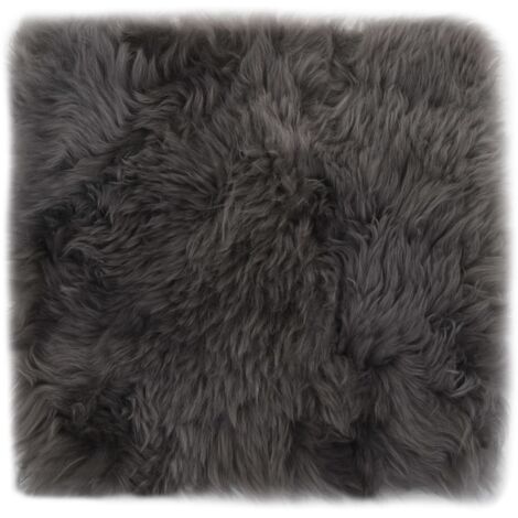 Coussins de chaise lot de 2,Coussins d'extérieur Gris clair 40x40cm Mouton véritable CFW448825