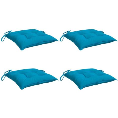 Coussins de chaise lot de 4 bleu clair 40x40x7 cm tissu oxford vidaXL