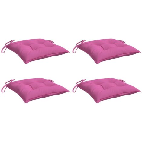 Coussins de chaise lot de 4 rose 40x40x7 cm tissu vidaXL