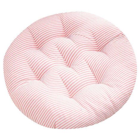 Coussins de chaise ronds roses de 40 cm pour chaises de jardin, de salle à manger et de bureau