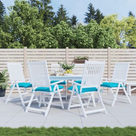 Coussins de chaise,Rembourrés pour chaise 6 pcs turquoise 50x50x7 cm tissu oxford BGT50898