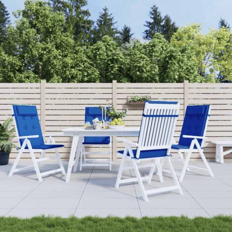 Coussins de chaise,Rembourrés pour chaise à dossier haut lot de 4 bleu royal BGT56945