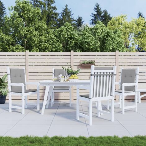 Coussins de chaise,Rembourrés pour chaise de jardin à dossier bas lot de 4 gris BGT62566