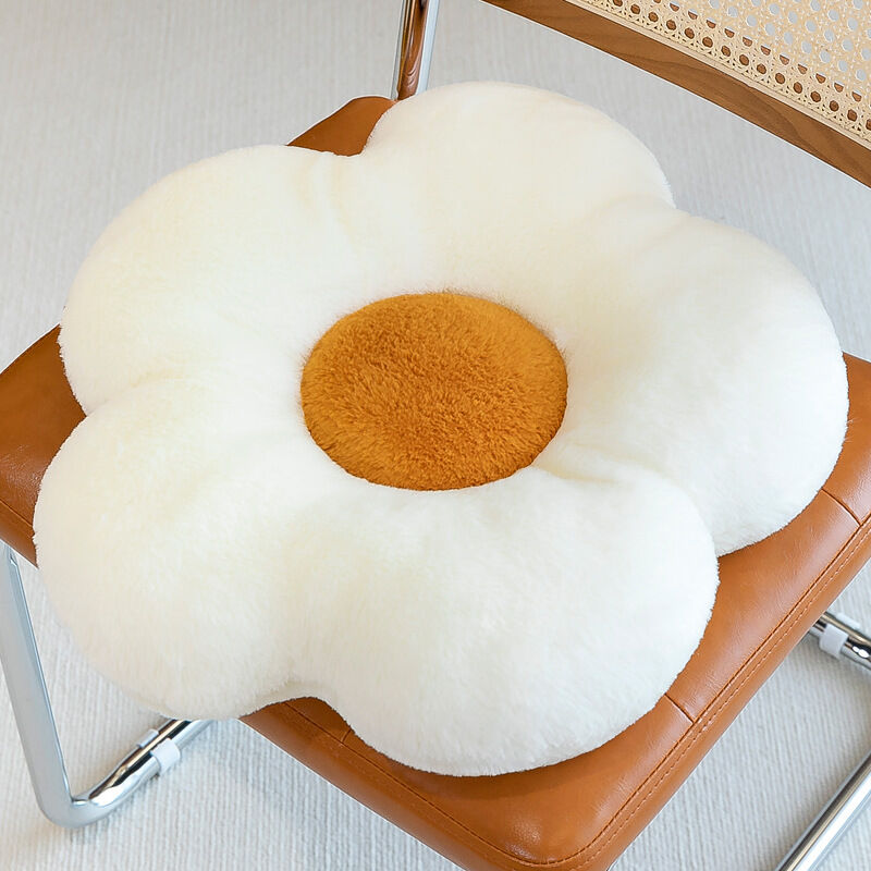 Jalleria - Coussins de fleurs mignons, coussins de sol en peluche, oreillers décontractés et confortables, coussins de décoration de chevet de salon