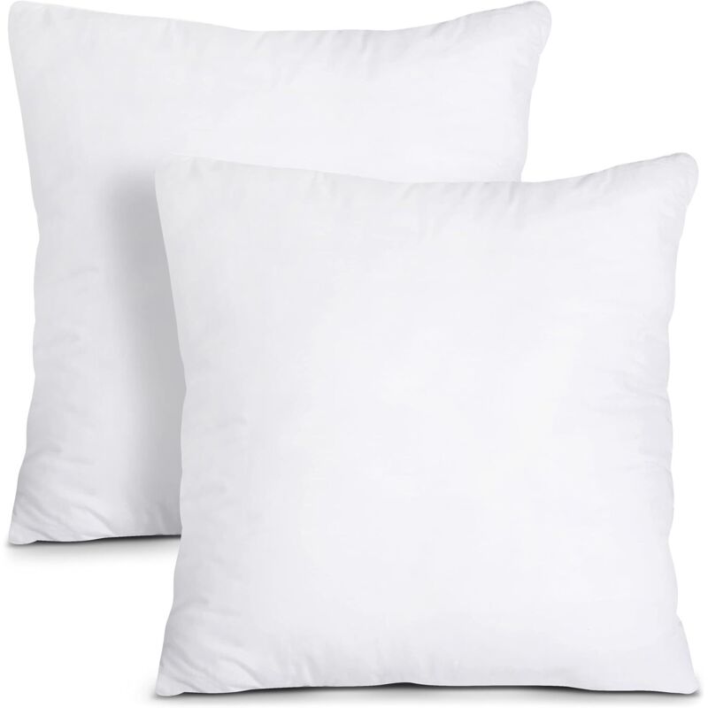 Serbia - Coussins de Garnissage 45 x 45 cm (Lot de 2), Coussin à Recouvrir, Oreillers Intérieur, Rembourrage Coussins (Blanc)