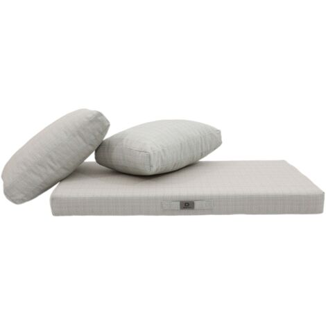 Coussins de jardin déhoussables 120x60cm – Tissu polyester déperlant – Housse zippée pour nettoyage facile – Lot de 2 coussins
