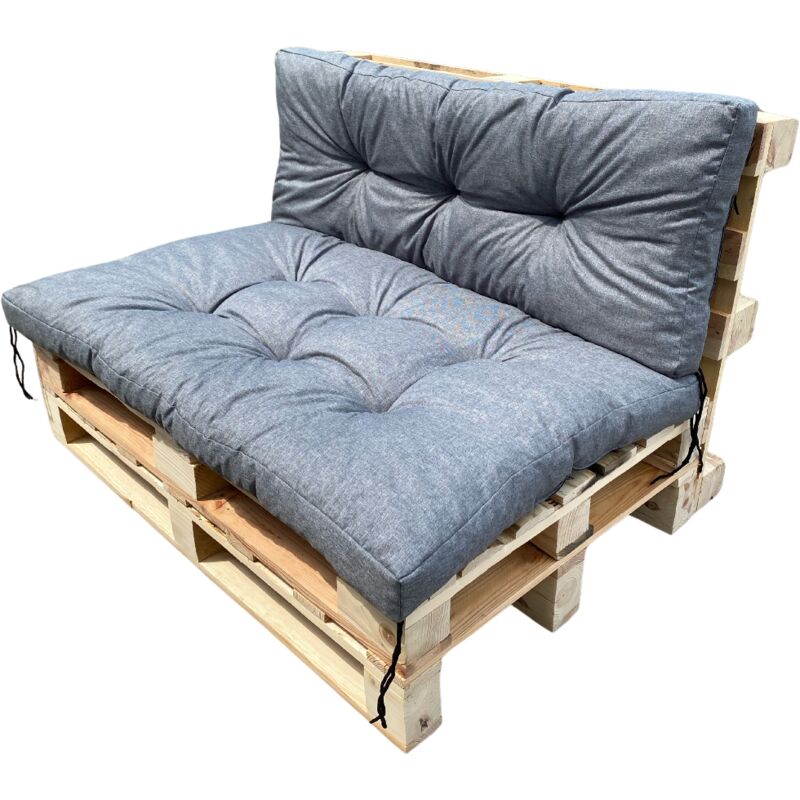 Coussins de jardin pour palette, banc, salon de jardin 120x80 + 120x40 SET
