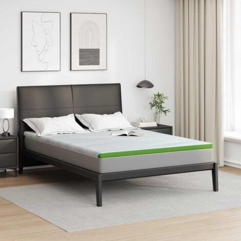 Coussins de Matelas Blanc et vert 140 x 190 cm